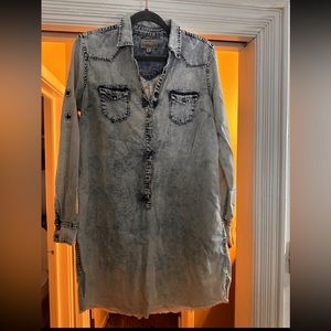 Acid Wash Denim Tunic/Dress